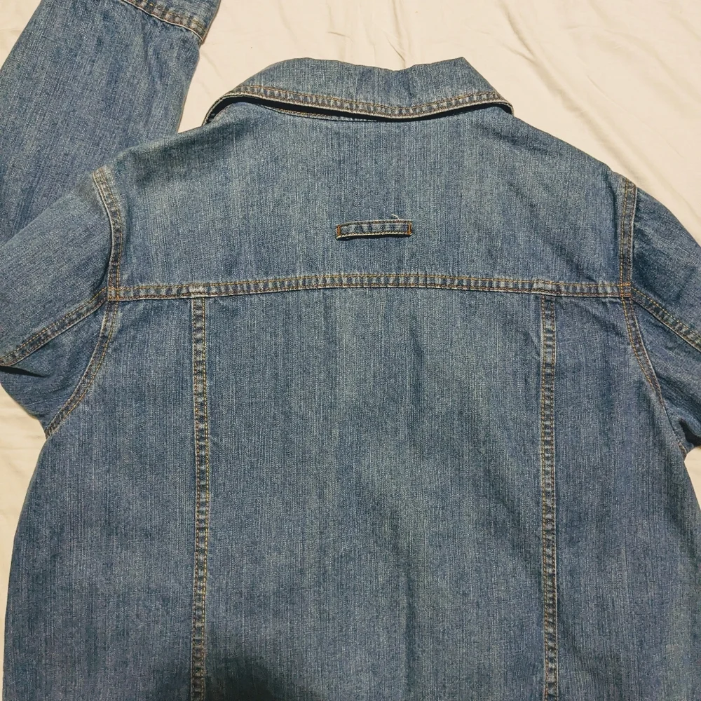 Liz Claiborne Denim Jean Jacket Blue 100% Cotton Button Chest Pockets 2X Plus Sz